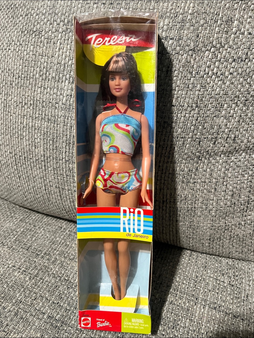Barbie Blue Multi-Color Circle Print Two-Piece Swim Set